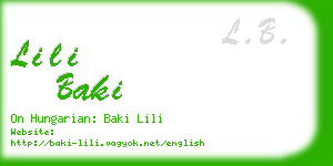 lili baki business card